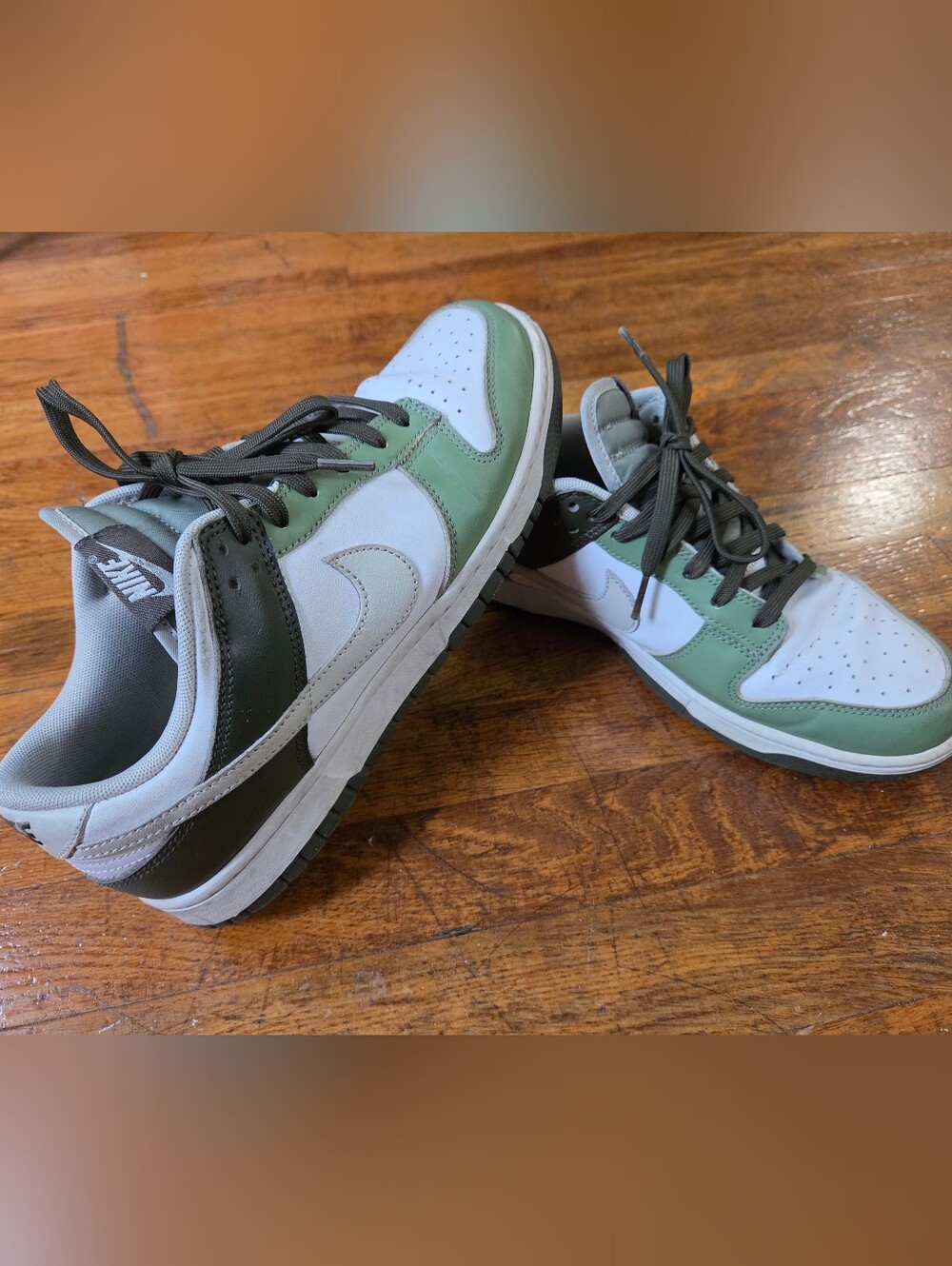 Nike Dunk Men’s  Low-Top Sneakers - White and Sage Green